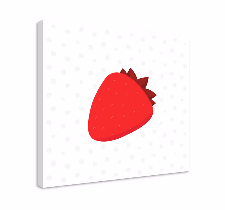 Beyaz meyve tuval üzerine kırmızı çilek deseni - TenStickers