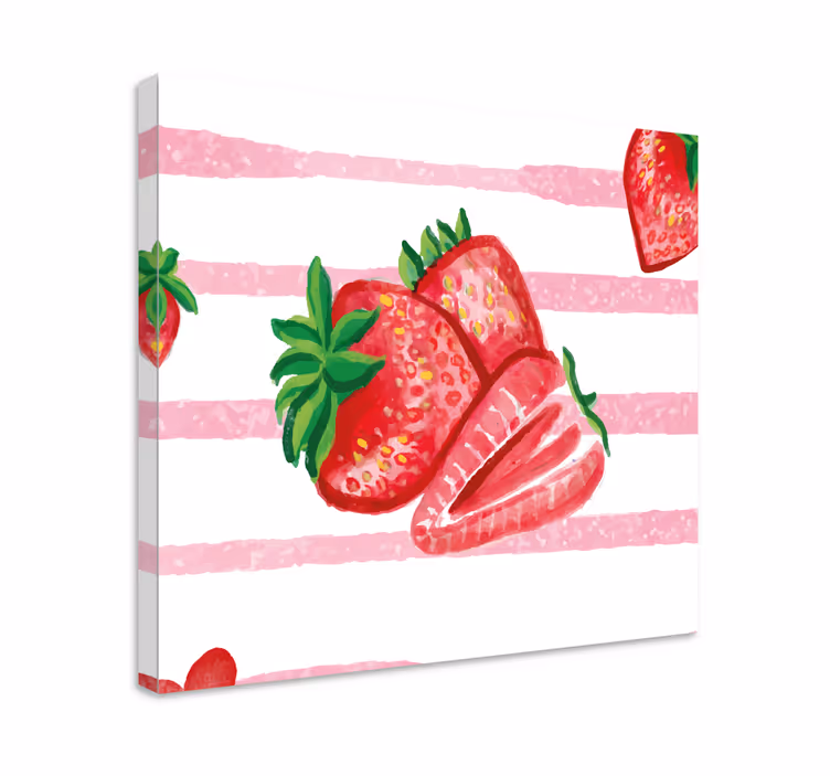 Meyve tuvali ile boyanmış çilekler - TenStickers