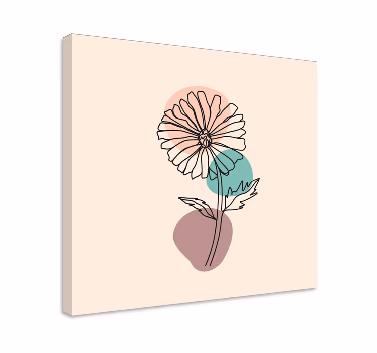 Papatya çiçeği doğa çiçek tuval - TenStickers