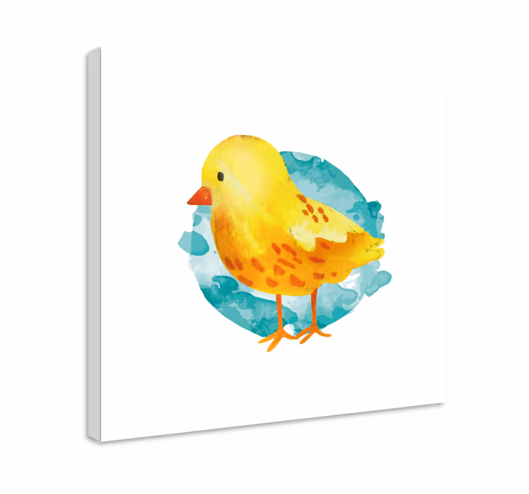 Kuş tablo sevimli sarı civciv - TenStickers