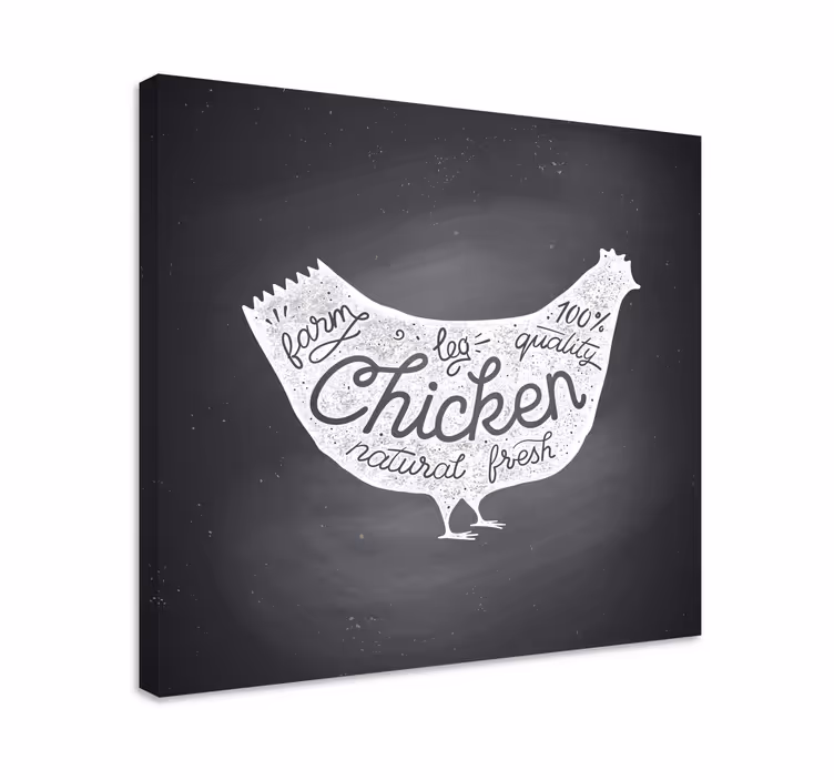 Ağaçlar kanvas tablo - Çiftlik tavuğu taze - TenStickers