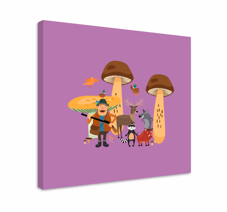 Hayvanlar tablo orman macerası ekibi - TenStickers