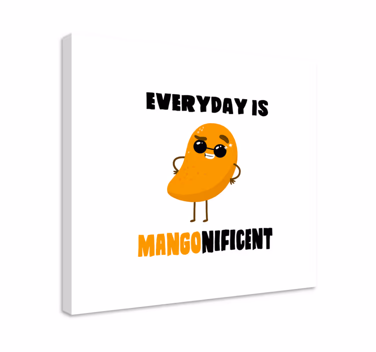 Meyveler kanvas tablo - mango karakter eğlencesi - TenStickers