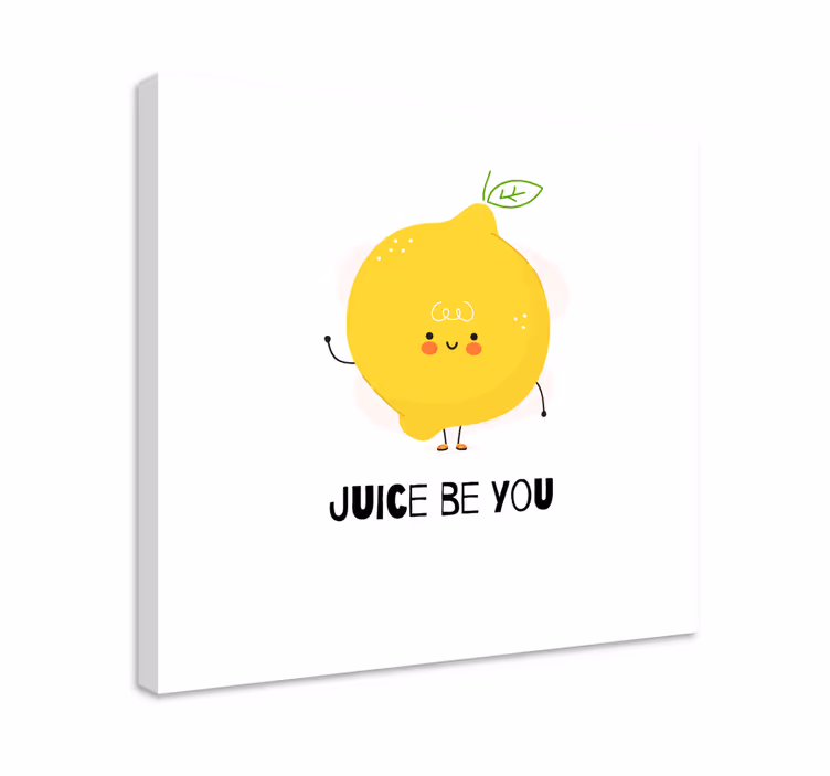 Sarı limon alıntı tuval duvar ile komik alıntı - TenStickers