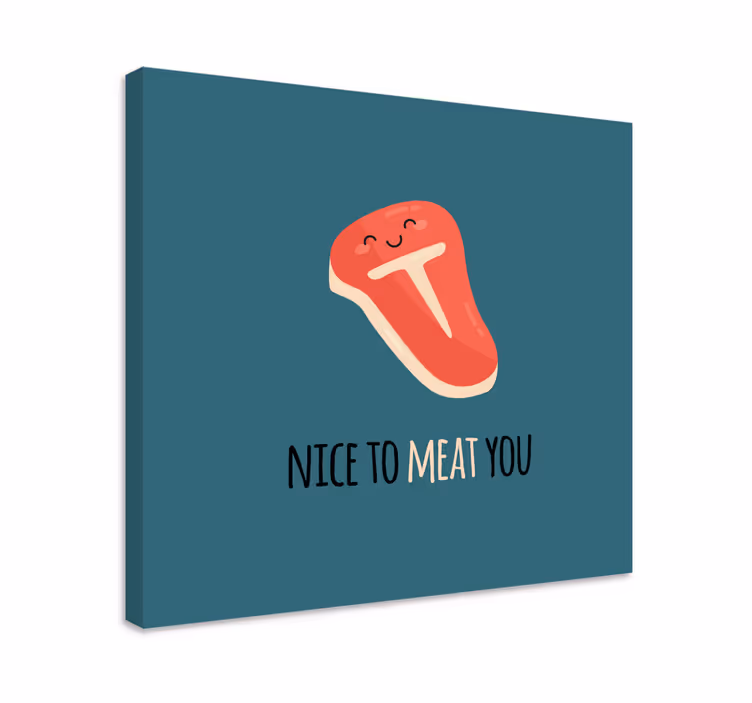 Meyveler kanvas tablo mutlu steak gülümsemesi - TenStickers