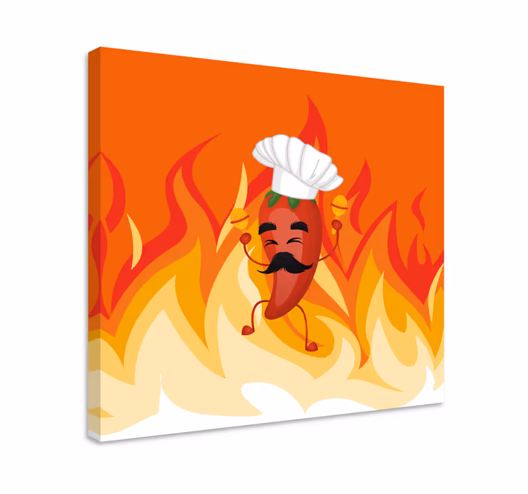 Metin içeren kanvas tablo dans eden Şili Şefi - TenStickers