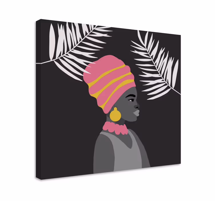 Afrikalı kadın grafiti tarzı modern tuval - TenStickers