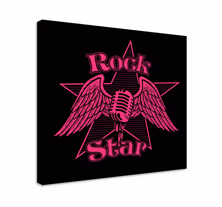 Müzik tablo rock yıldızı kanatları - TenStickers