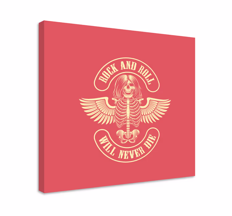 Vintage tablo İskelet rock efsanesi - TenStickers