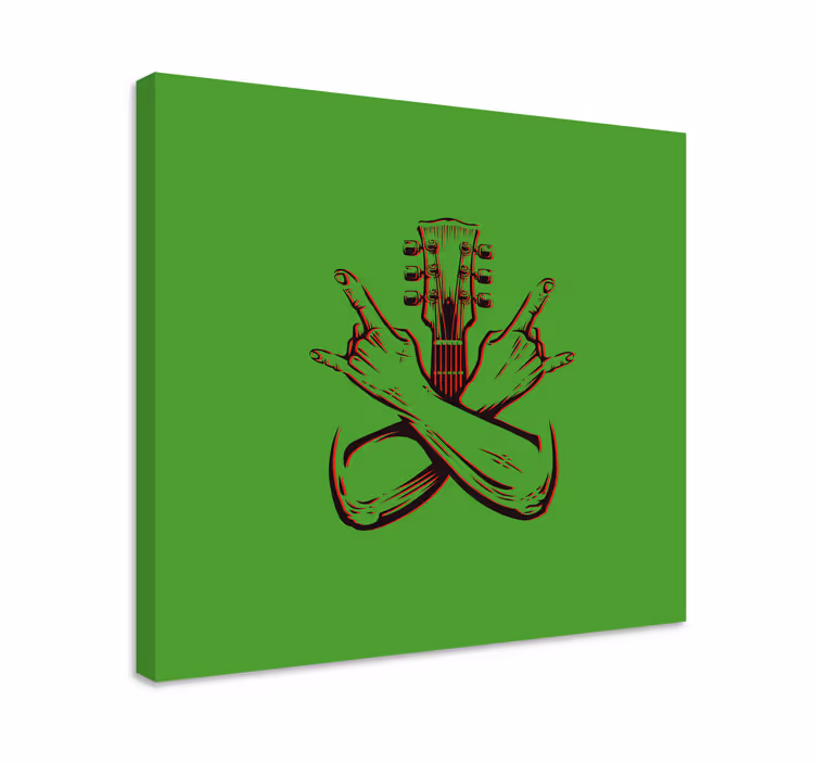 Müzik tablo gitar el simgesi - TenStickers