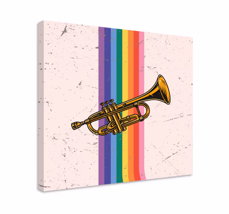 Müzik tablo trompet Çizgileri - TenStickers