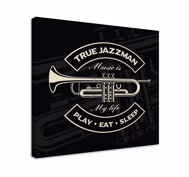 Gerçek jazzman müzik tuvali - TenStickers