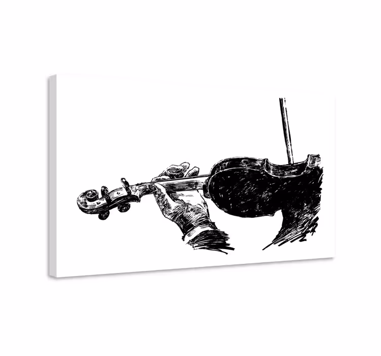 Müzik tablo - aksiyon halindeki kemanist - TenStickers