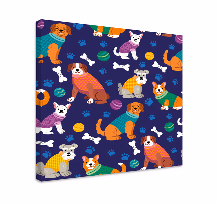 Oyuncu köpek arkadaşları köpekler tablo - TenStickers
