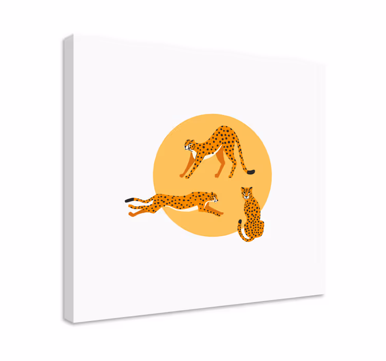 çita üçlüsü hayvanlar tablo - TenStickers
