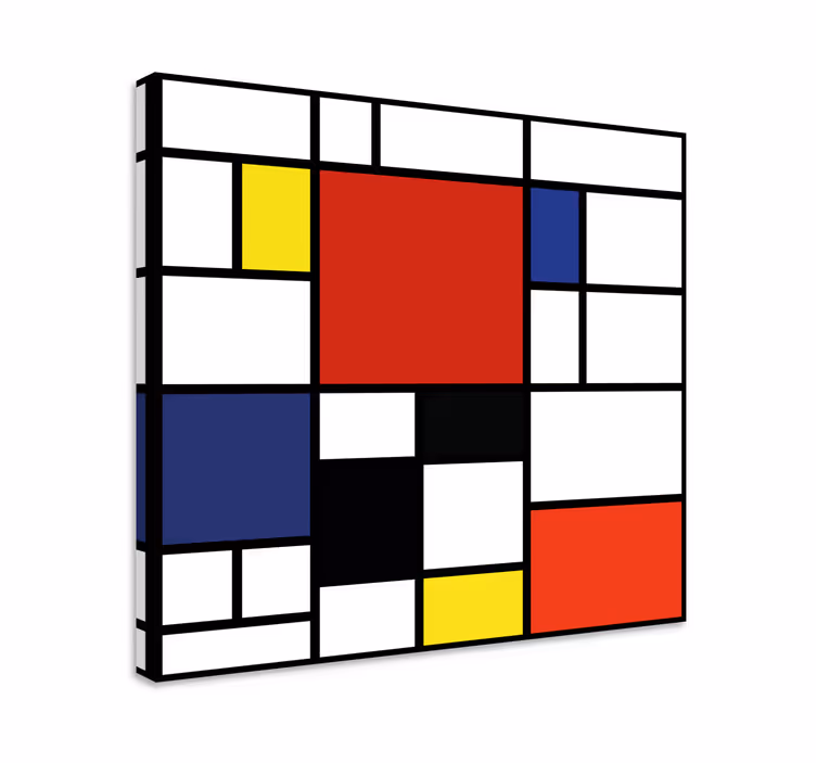 Soyut tablo - geometrik renk blokları - TenStickers