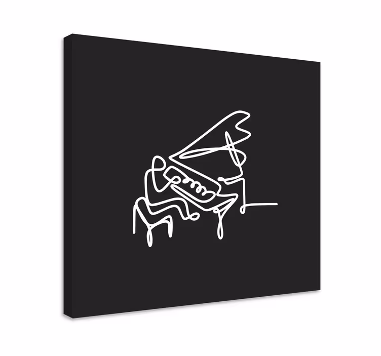 Müzik tablo soyut piyano melodisi - TenStickers