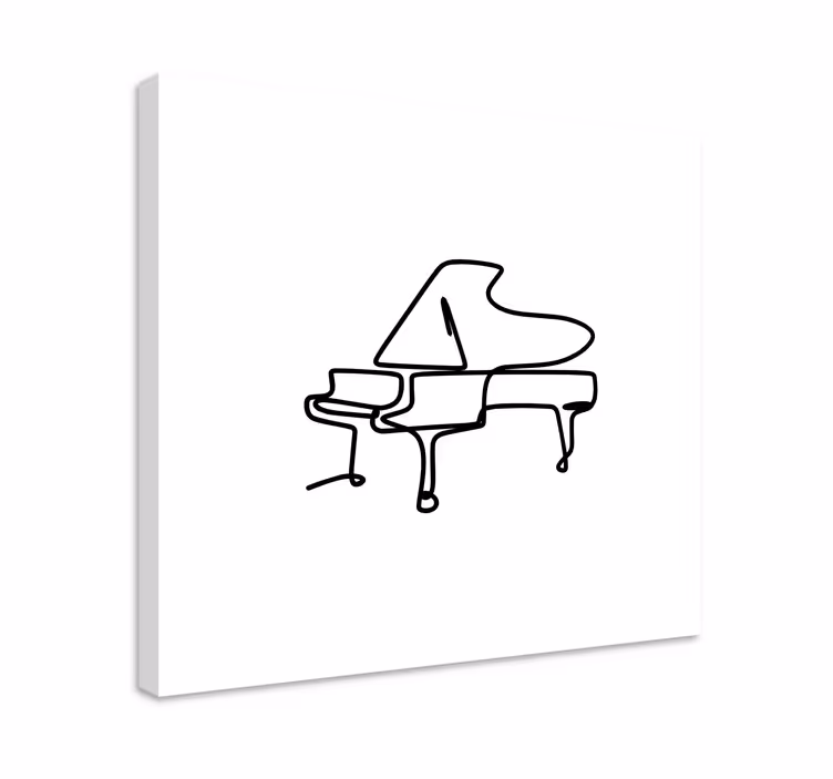 Müzik tablo piyano kontur - TenStickers