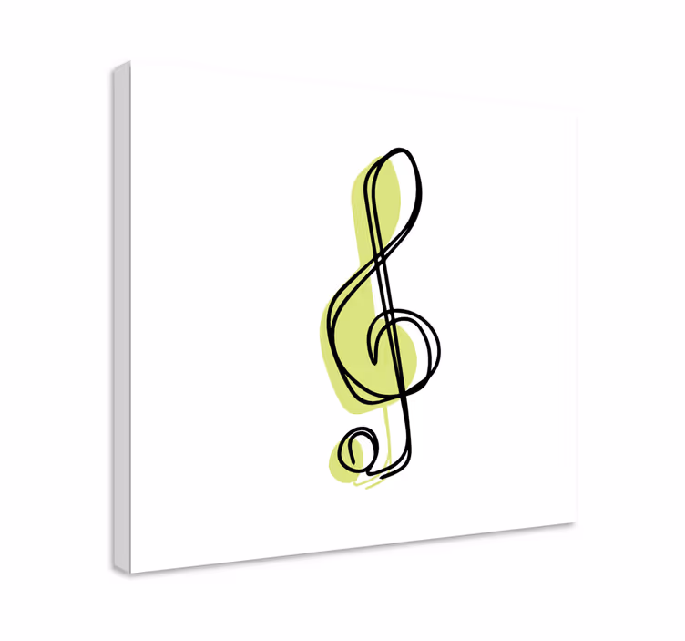 Minimalist müzik notası tasarım müzik tuval sanatı - TenStickers