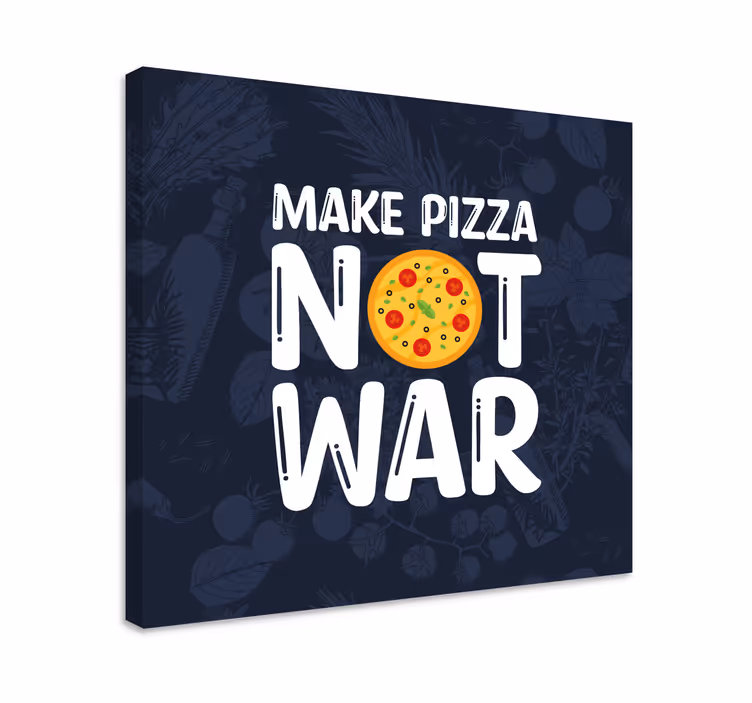 Eğlenceli alıntılar pizza alıntı tuvali yapmak - TenStickers