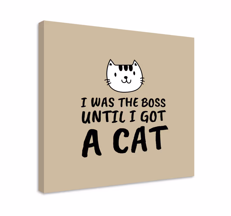 Kediler kanvas tablo - komik kedi sözleri - TenStickers