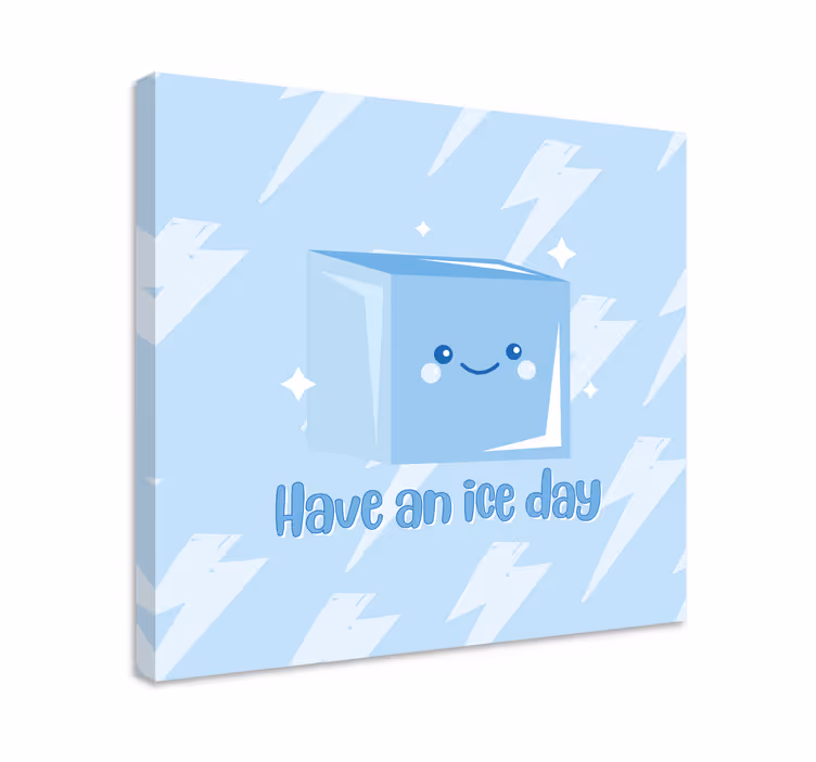 Buz küpü eğlenceli alıntı tasarım tuval - TenStickers