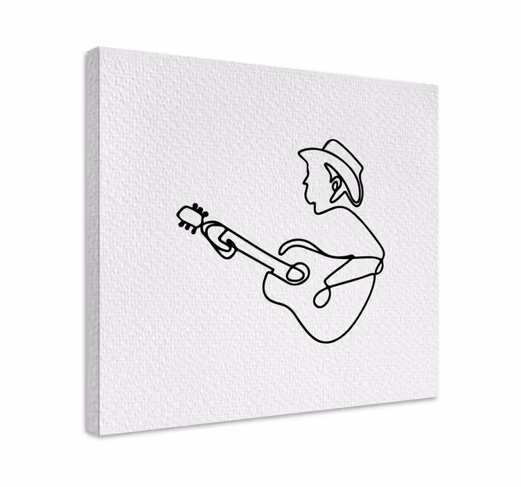 Müzik tablo gitar Çalan kovboy - TenStickers