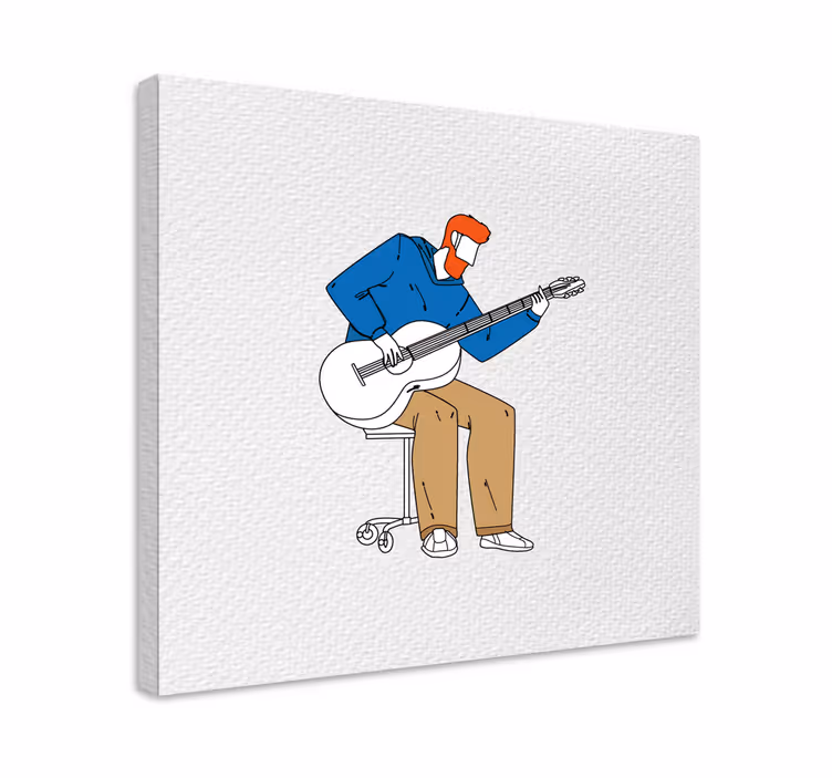 Müzik tablo gitarist performansı - TenStickers