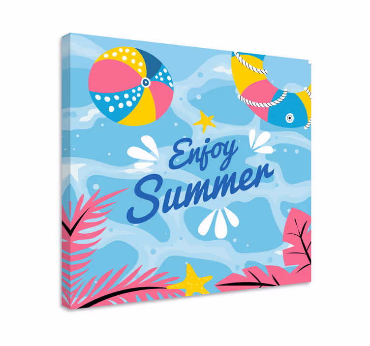 Yaz deniz suyu ve oyunlar modern tuval tasarımı - TenStickers