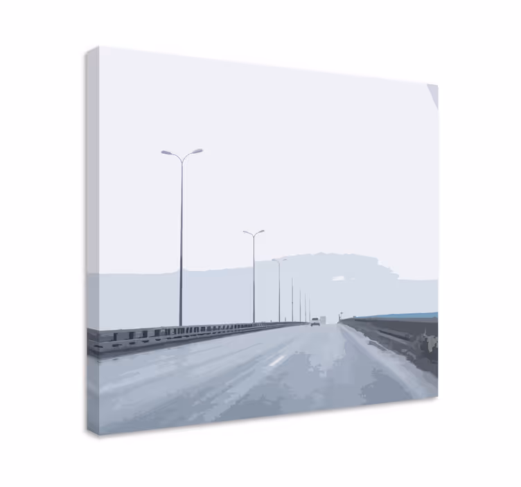 Şehirler ve Ülkeler kanvas tablo Şehir otoyolu manzarası - TenStickers