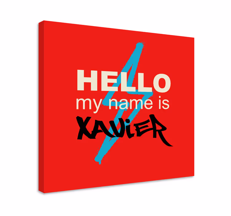 Abc ve harfler kanvas tablo - İsim tanıtım sanatı - TenStickers
