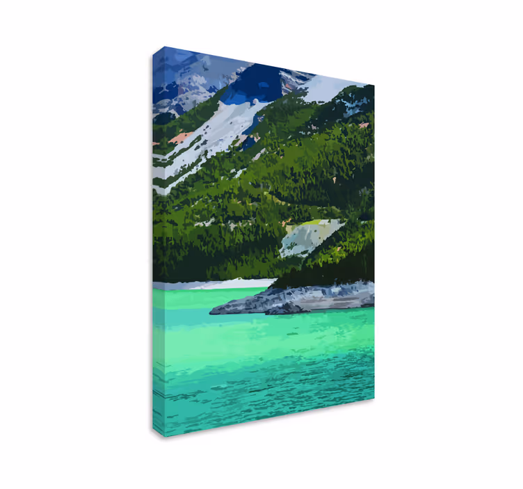 Sakin dağ manzarası tablo manzaraları - TenStickers