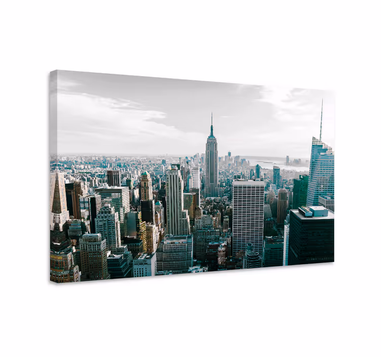 New york silüeti manzarası şehirler ve ülkeler kanvas tablo - TenStickers