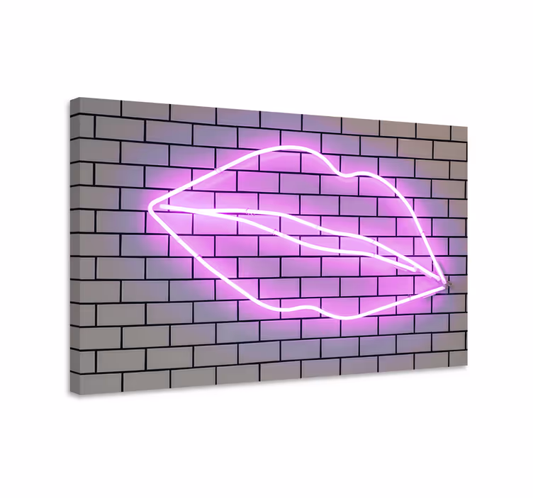 Motivasyon tablo - Öpücük neon işığı - TenStickers