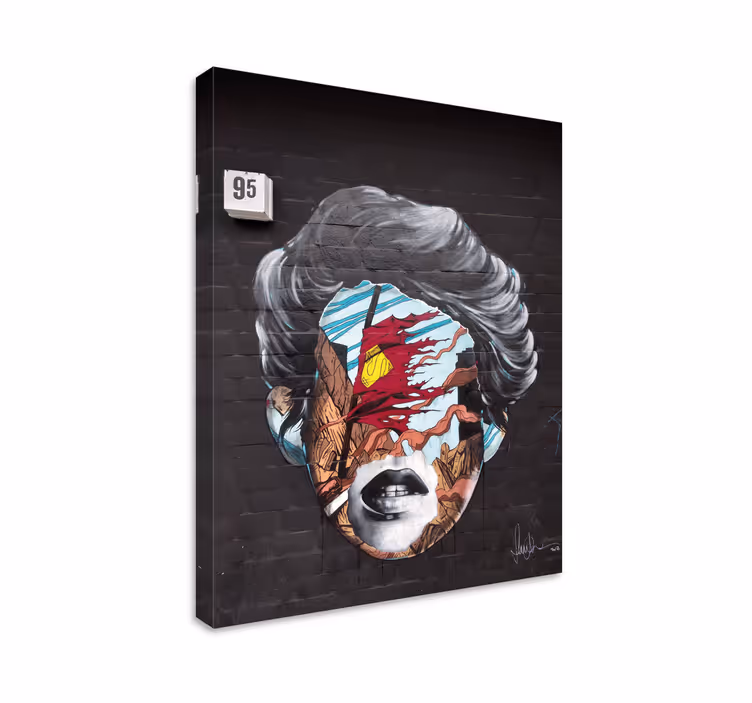 Soyut yüz elemanları sanat tablo - TenStickers