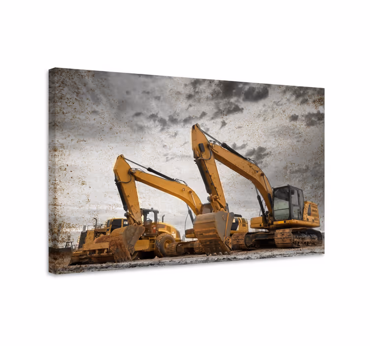 Spor kanvas tablo ağı heavy machinery duo - TenStickers