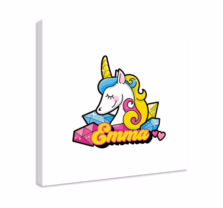Tek boynuzlu at kanvas tablo taşlı tek boynuzlu at - TenStickers