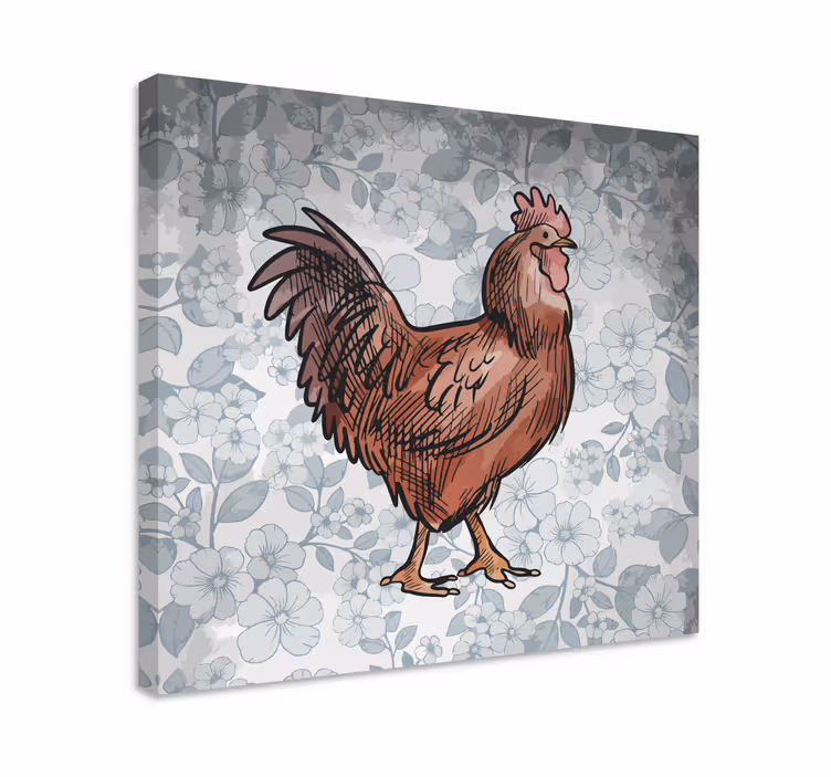 Hayvanlar tablo - Şirin tavuk figürü - TenStickers