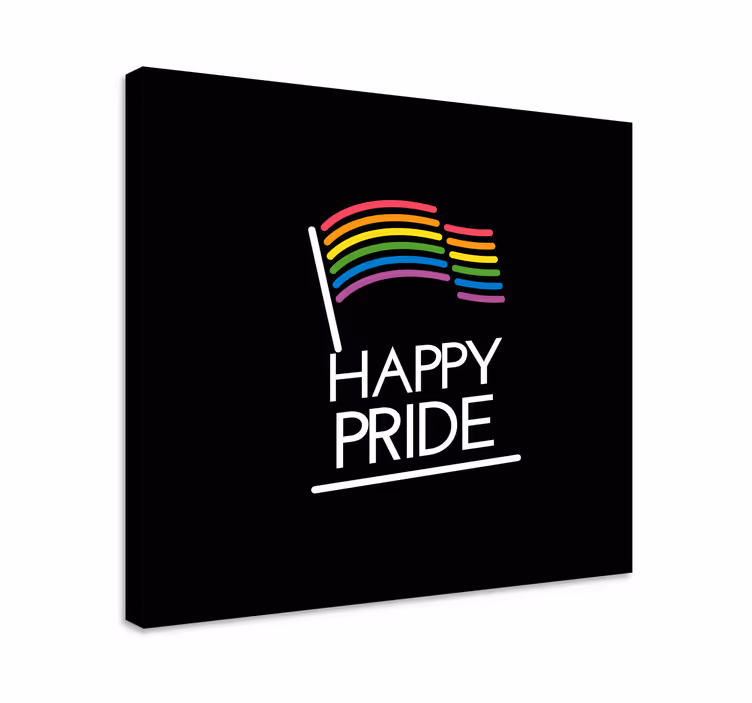 Alıntılar kanvas tablo - rainbow bayrağı mesajı - TenStickers