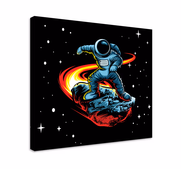 Meteor yatak odası duvar baskıları ile astronot - TenStickers