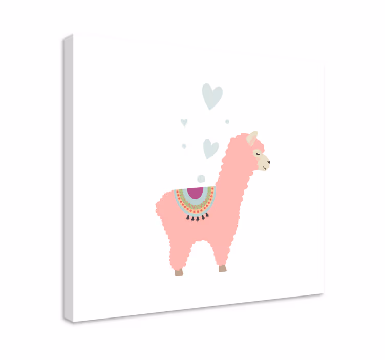 Pembe lama desenli yatak odası duvar baskıları - TenStickers