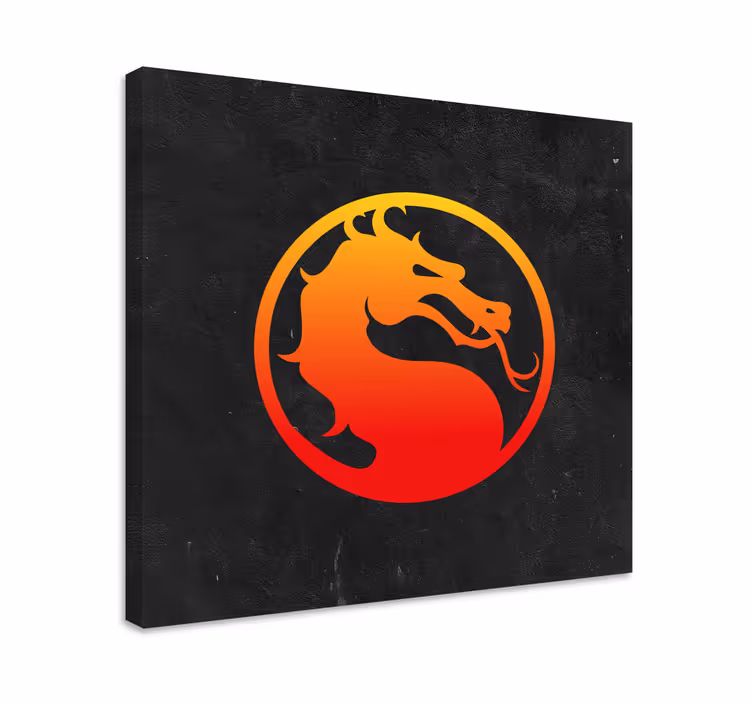 Ninja ejderha tasarımı genç kanvas baskılar - TenStickers