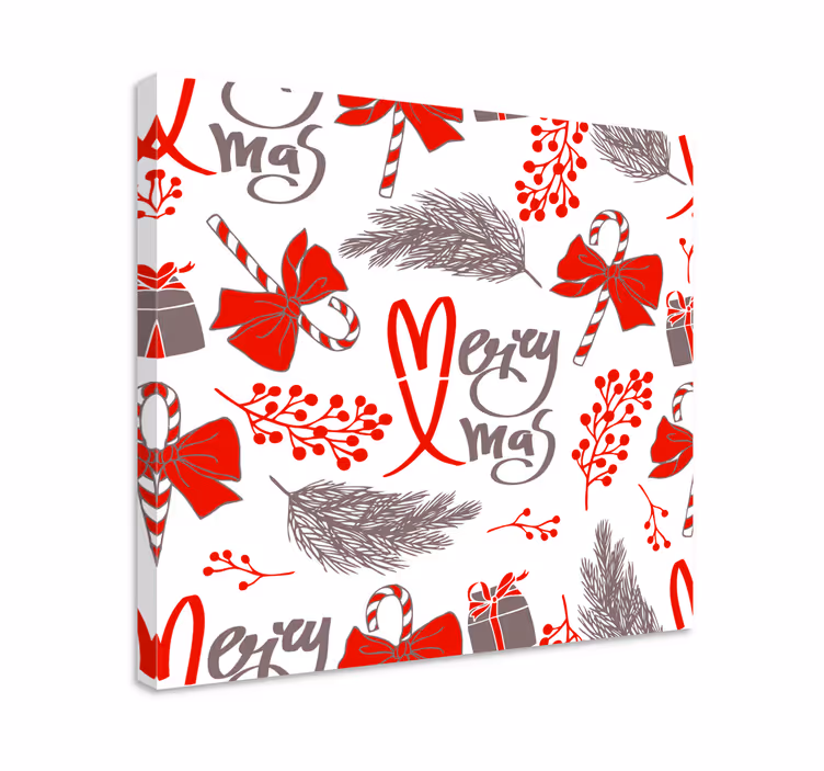 Abc ve harfler kanvas tablo noel tasarımı - TenStickers