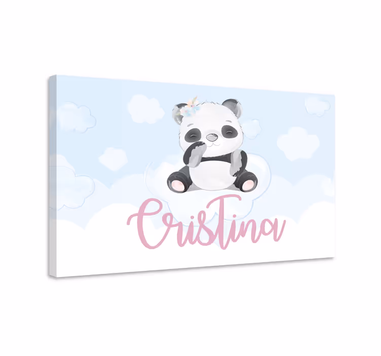 Hayvanlar tablo sevimli panda karakteri - TenStickers