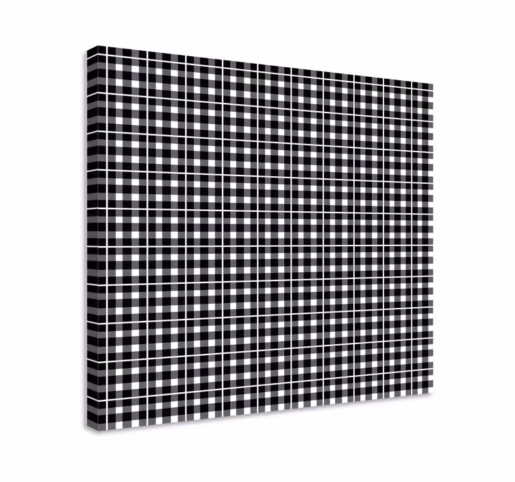 Geometrik tablo siyah beyaz izgara - TenStickers