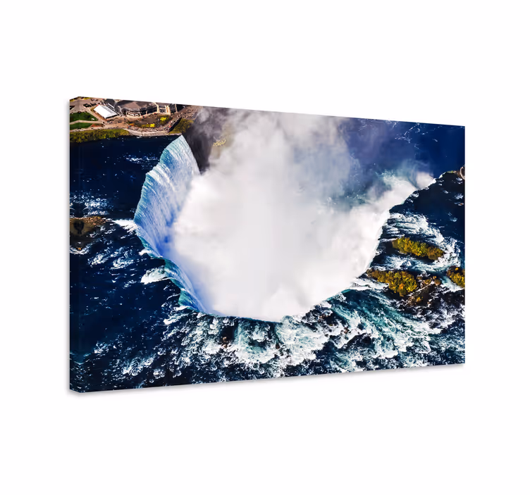 Niagara Şelalesi'nin havadan görünümü tablo manzaraları - TenStickers
