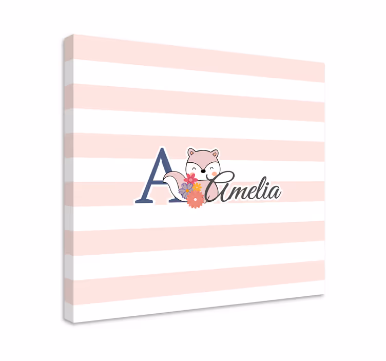Bebek tablo sevimli tilki kişiselleştirme - TenStickers