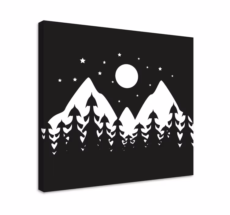 Tablo manzaraları dağ ormanı manzarası - TenStickers