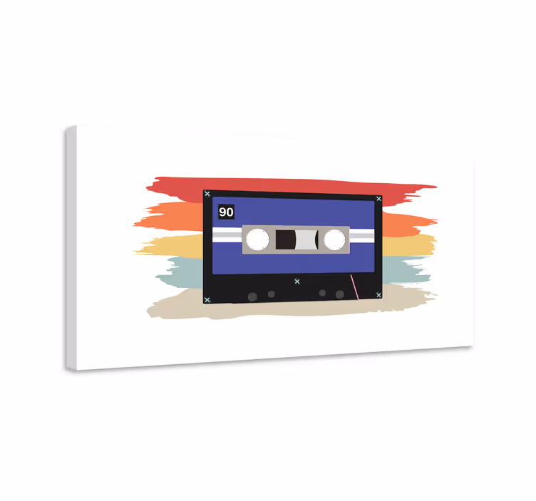 Müzik tablo retro kaset bantı - TenStickers