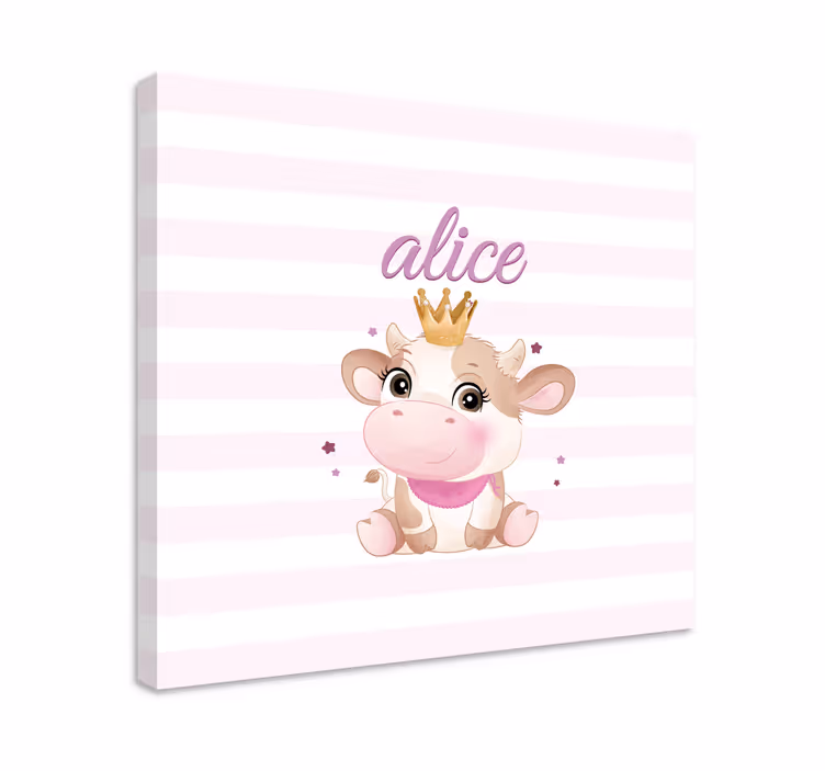 Hayvanlar tablo sevimli İnek prenses - TenStickers